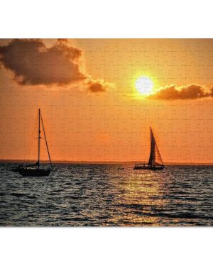 Sailboats in the Sunset Jigsaw Puzzle